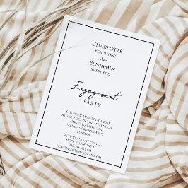 Invitación Partido de compromiso Minimalista simple