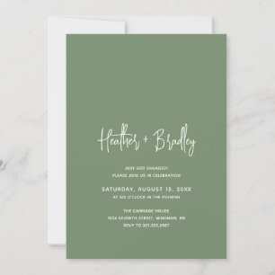 Invitación Partido de compromiso moderno verde sabio minimali