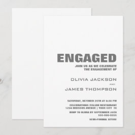 Invitación Partido de compromiso moderno y Minimalista de bla