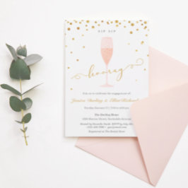 Invitación Partido de compromiso o ducha Sip Sip Sip Hooray