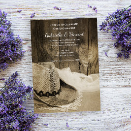 Invitación Partido de compromiso occidental de Cowboy Gorra y