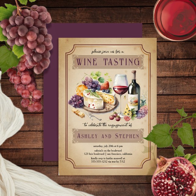 Invitación Partido de compromiso para la degustación del vino (Subido por el creador)