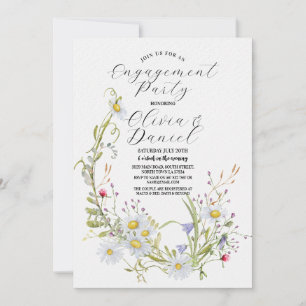 Invitación Partido de compromiso Parejas Ducha Flores Silvest
