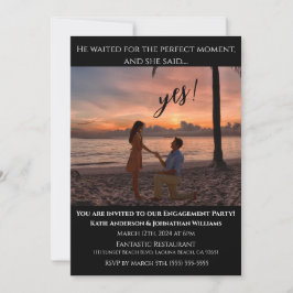 Invitación Partido de Compromiso-Photo-Beach Sunset- Fondo-
