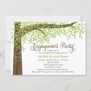 Invitación Partido de compromiso primavera y verano de árbole