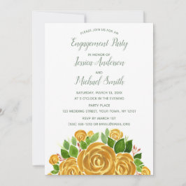 Invitación Partido de compromiso Rosa de oro