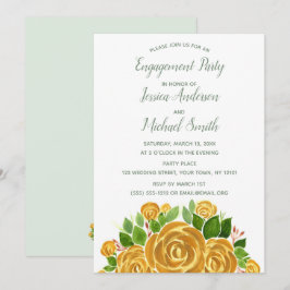 Invitación Partido de compromiso Rosa de oro