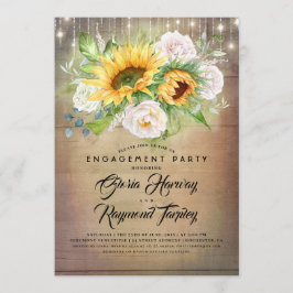 Invitación Partido de compromiso ruso del girasol y la rosa b