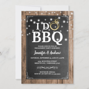 Invitación Partido de compromiso ruso "I DO BBQ"