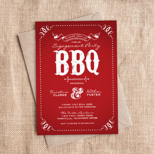 Invitación Partido de Compromiso Ruso Rojo BBQ