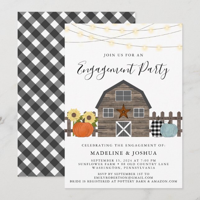 Invitación Partido de Compromiso Rústico Cae En El País (Anverso / Reverso)