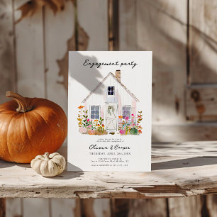 Invitación Partido de compromiso rústico de granjas estilo gr