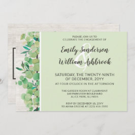 Invitación Partido de Compromiso Rústico de la Madera y el Eu