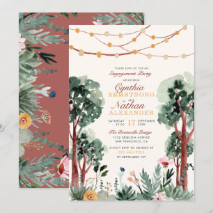 Invitación Partido de compromiso único de los árboles botánic