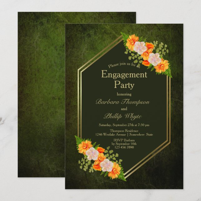 Invitación Partido de compromiso verde de la frontera de oro  (Anverso / Reverso)