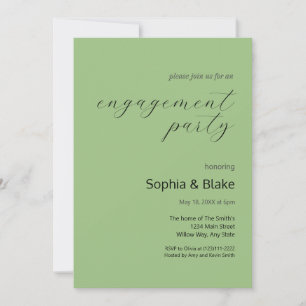 Invitación Partido de Compromiso Verde Minimalista Moderno