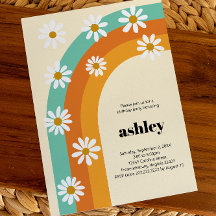 Partido de cumpleaños Boho Daisy de Groovy Rainbow