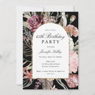Invitación Partido de cumpleaños botánico del marco artístico