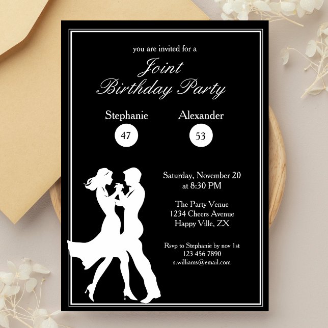 Invitación Partido de Cumpleaños Conjunto Adultos Pareja de B (Subido por el creador)