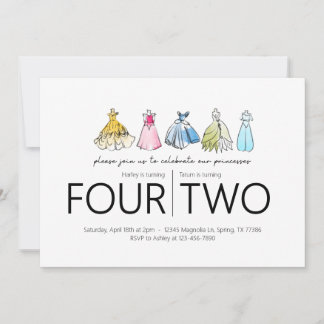 Invitación Partido de Cumpleaños Conjunto - Tema de los vesti