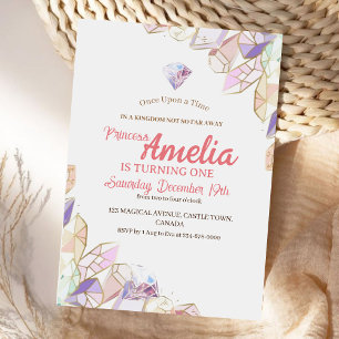 Invitación Partido de Cumpleaños Crystal Fiesta de Cumpleaños