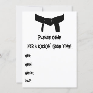 Invitación Partido de cumpleaños de artes marciales Invitació