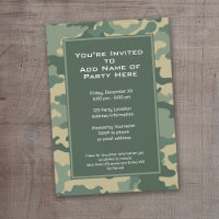 Partido de Cumpleaños de Camuflaje Militar
