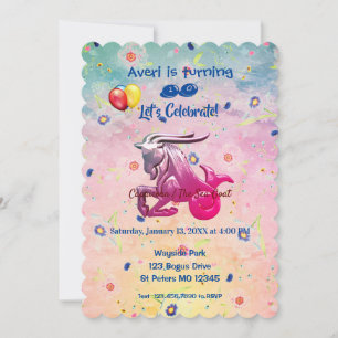 Invitación Partido de Cumpleaños de Capricornio, 22 de diciem