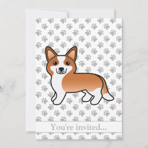 Invitación Partido de cumpleaños de Cardigan Welsh Corgi Dog