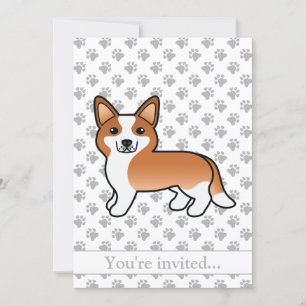 Invitación Partido de cumpleaños de Cardigan Welsh Corgi Dog