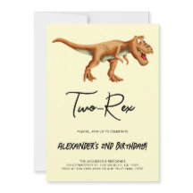 Partido de cumpleaños de dos rex dinosaurios minim