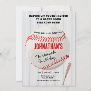 Invitación Partido de Cumpleaños de Grand Slam - Niño invitad