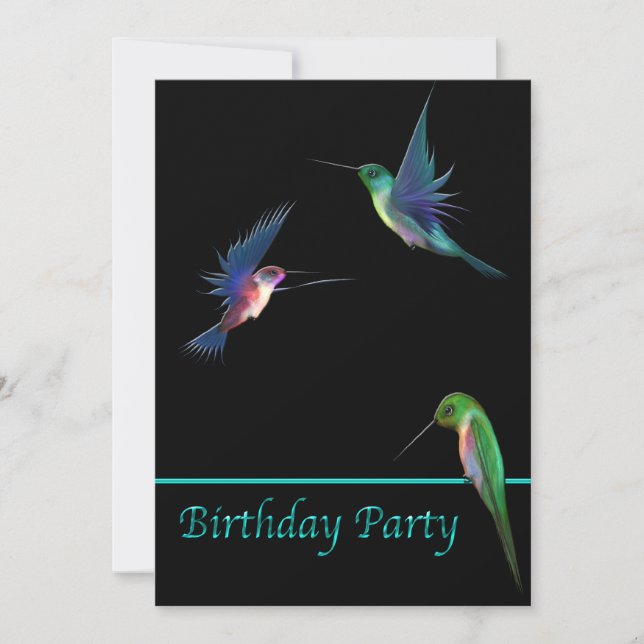 Invitación Partido de Cumpleaños de Hummingbirds (Anverso)