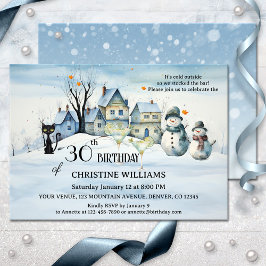 Invitación Partido de cumpleaños de invierno para adultos art