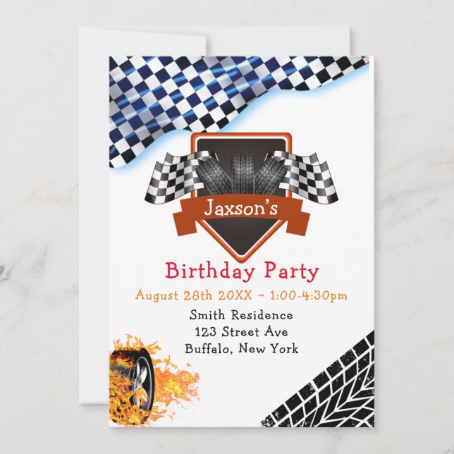 Invitación Partido de Cumpleaños de la Bandera de la Carreras (Anverso)