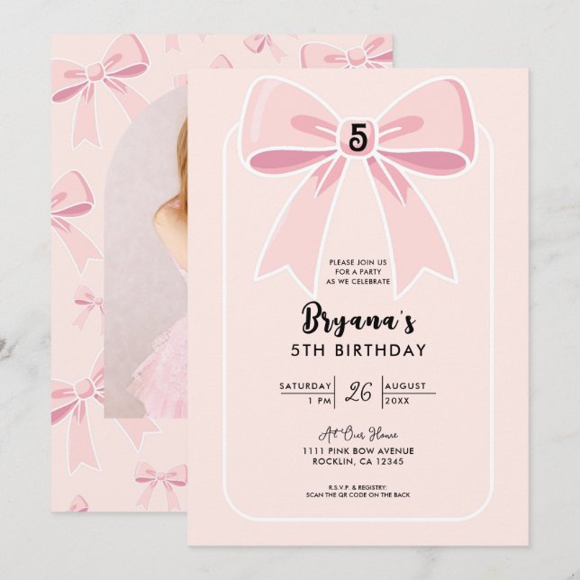 Invitación Partido de Cumpleaños de la Cabaña de Coquette (Anverso / Reverso)
