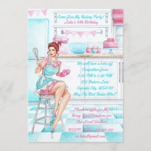 Invitación Partido de Cumpleaños de la Competencia del Cocine