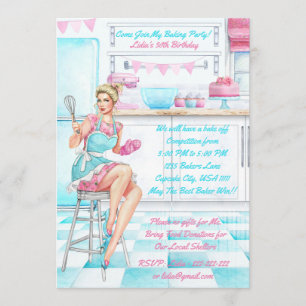 Invitación Partido de Cumpleaños de la Competencia del Cocine