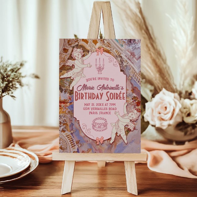 Invitación Partido de Cumpleaños de la Estética del Rococo Re (Subido por el creador)