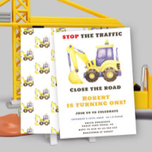 Partido de cumpleaños de la Excavadora de Camiones