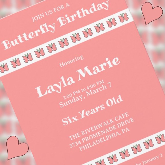 Invitación Partido de Cumpleaños de la Mariposa (Subido por el creador)