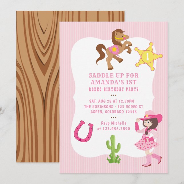 Invitación Partido de Cumpleaños de la Nova Rosa (Anverso / Reverso)