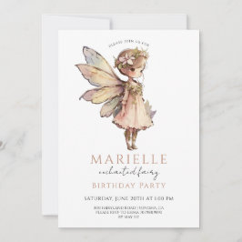 Invitación Partido de Cumpleaños de la Pixie Fairytale Fairy