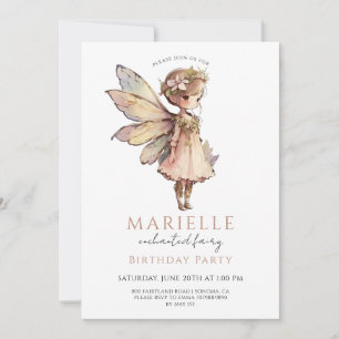 Invitación Partido de Cumpleaños de la Pixie Fairytale Fairy