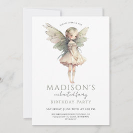 Invitación Partido de Cumpleaños de la Pixie Fairytale Fairy