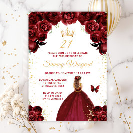 Invitación Partido de cumpleaños de la Princesa del Cabello R