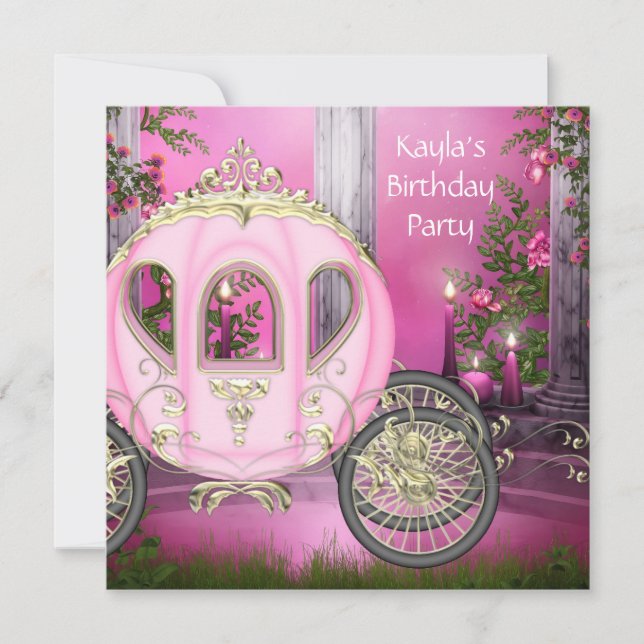 Invitación Partido de cumpleaños de la Princesa Rosa de Carri (Anverso)