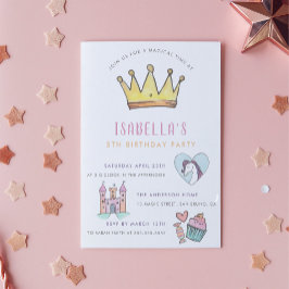 Invitación Partido de Cumpleaños de la Princesa Unicornio y e