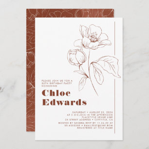 Invitación Partido de Cumpleaños de la Terracota Blanca minim