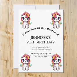 Invitación Partido de Cumpleaños de la Unicornio del Personal